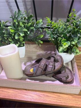 Kids Double-Buckle Comfort Sandals - Brown